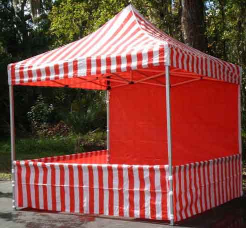 Carnival Booth - Full (Red and White Stripe)